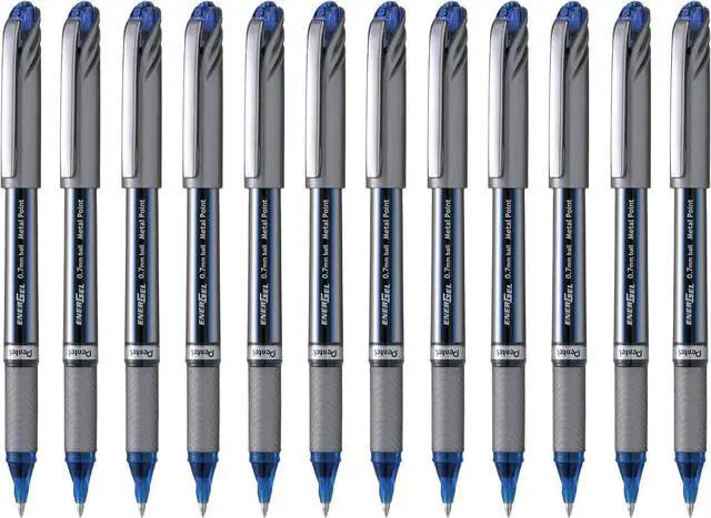 Main image of Pentel Energel Plus Roller Ball Pen (Medium) - Blue (Pack of 12)