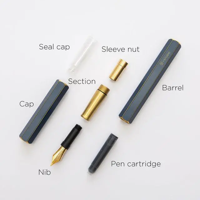 Alt view image 3 of 7 - YSTUDIO Stunning Classic Revolve Fountain Pen, Schmidt Gilded Nib, Best Pen Gift Set for Men & Women, Professional, Executive Office, Nice PensblueM nib
