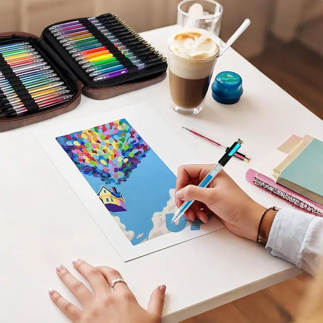 Alt view image 7 of 7 - ZSCM Retractable Gel Pen For Adult Coloring, 60 Colors Large Capacity Multicolor Gel Ink Pens, 1 mm Fine Point Smooth Writing Color Pen for Adult Coloring Book Note Taking Aesthetic Art Supplies