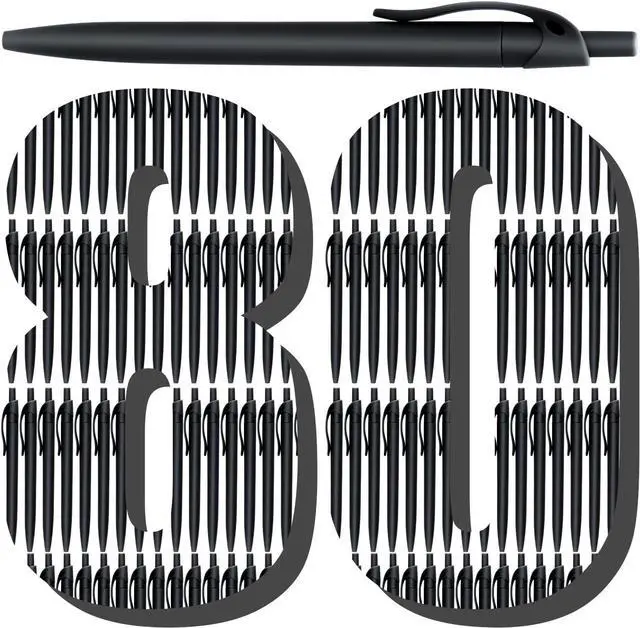 Main image of Aozora Pens Bulk,80 Pack Black Click Pens No Bleed,Wholesale Retractable Ballpoint Pens Medium Point,Smooth Ink Pens for Journaling School Office Supplies 1.0MM Black Ink