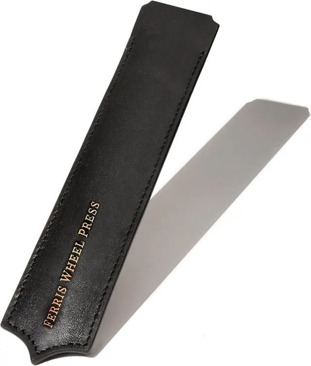 Alt view image 6 of 7 - Ferris Wheel Press | Joule Fountain Pen | Luna Celeste | Double Gold Plated, Sapphire Lacquer Finish | Two-Tone Steel Nib | Leather Sleeve/Fine