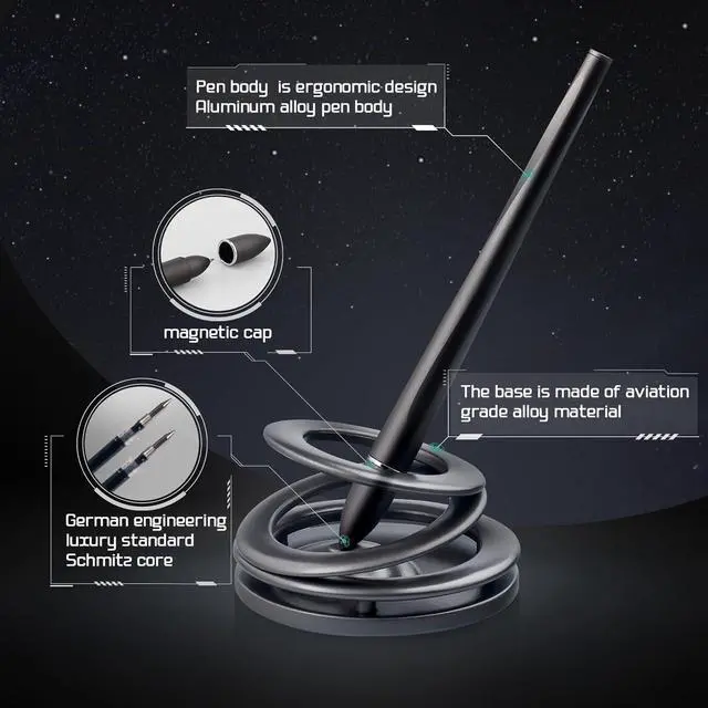 Alt view image 5 of 5 - Ballpoint pen STURNIUM 3.0 EDITION.Floating and Magnetic levitating pen for Desktop decoration.Luxury hoverpen gift for men and women (Multiple colors are available) (Starlight Silver)