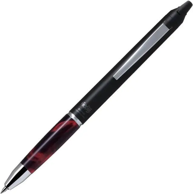 Main image of PILOT FriXion Ball Knock Zone, Slide Clicker Retractable Erasable Gel Ink Pen, Fine Point 0.5mm, Inspiration Red, Refillable Water-Based Gel Ink (Black), LFBKZ-3SEF-IR