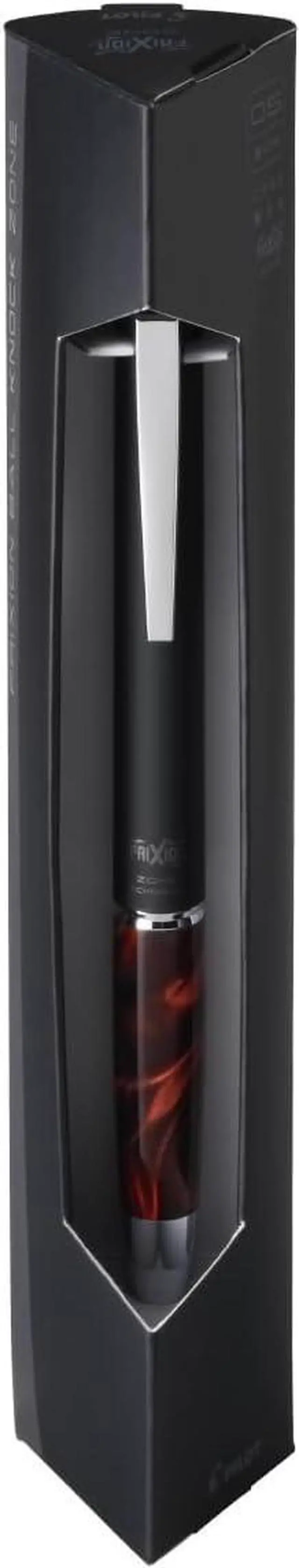 Alt view image 3 of 4 - PILOT FriXion Ball Knock Zone, Slide Clicker Retractable Erasable Gel Ink Pen, Fine Point 0.5mm, Inspiration Red, Refillable Water-Based Gel Ink (Black), LFBKZ-3SEF-IR