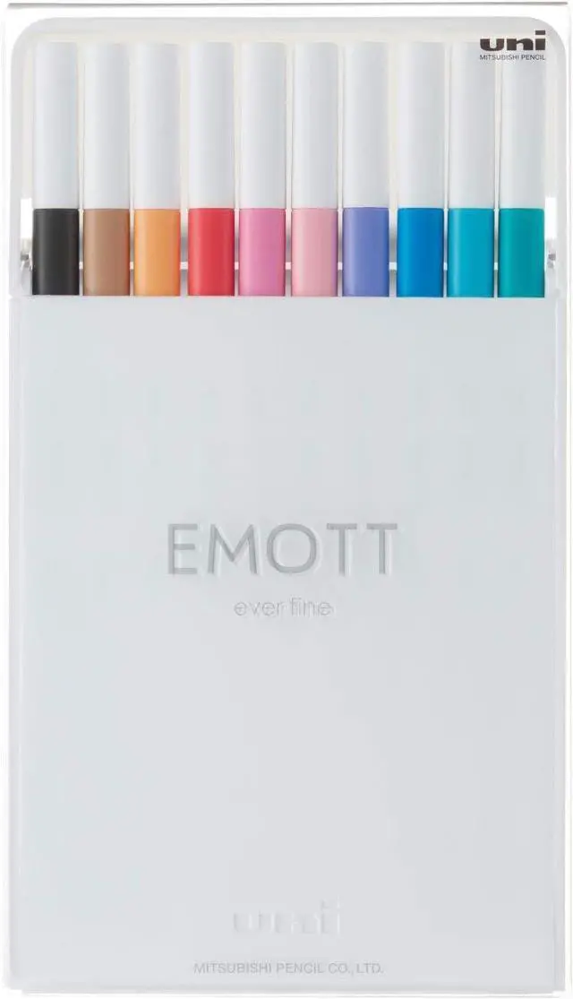 Main image of Uni EMOTT Fineliner Pen Set #2, 10-Colors