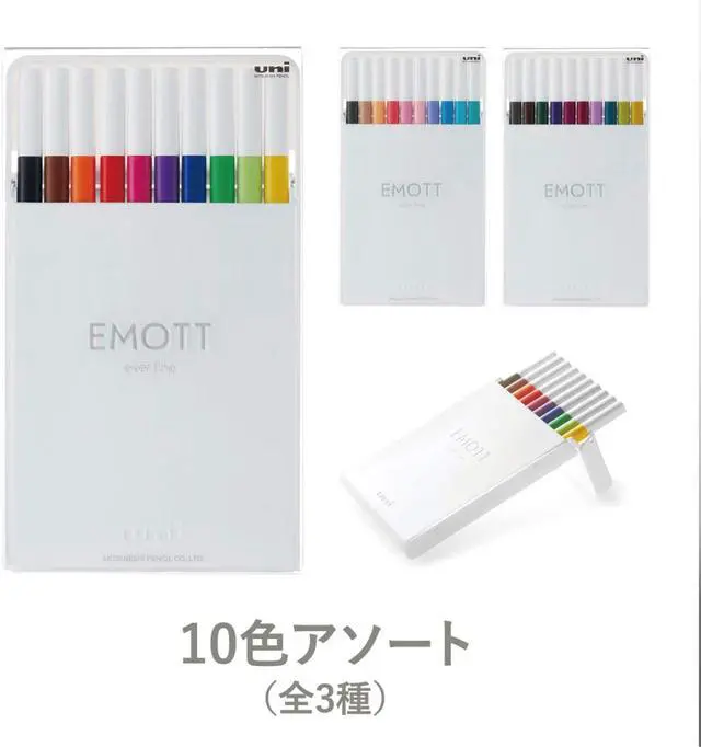 Alt view image 6 of 7 - Uni EMOTT Fineliner Pen Set #2, 10-Colors