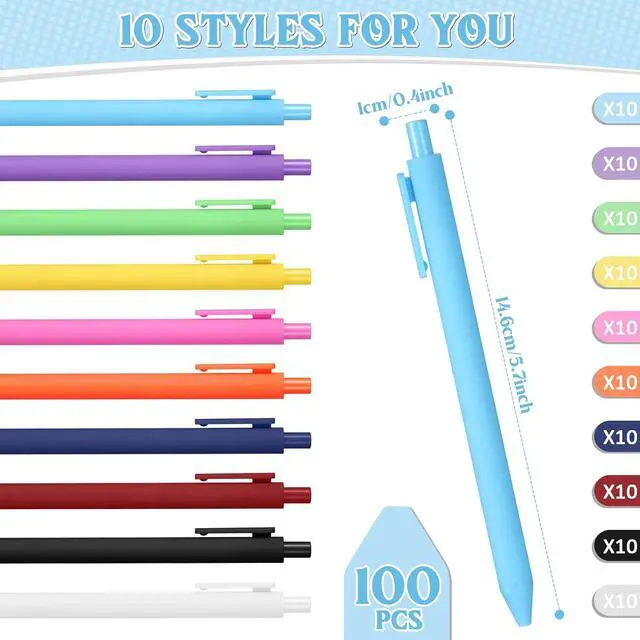 Alt view image 3 of 7 - Teling 100 Pcs Inspirational Pens in Bulk Motivational Ballpoint Pens Bulk with Funny Sayings Quotes Positive Thank You Gifts for Adults Employees Coworkers Team Staff(Classic Colors,Blank Style)