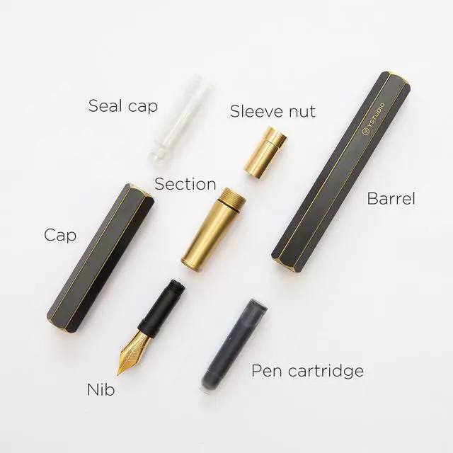 Alt view image 3 of 7 - YSTUDIO Stunning Classic Revolve Fountain Pen, Schmidt Gilded Nib, Best Pen Gift Set for Men & Women, Professional, Executive Office, Nice PensblackM nib