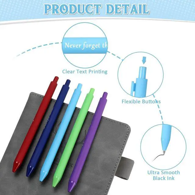 Alt view image 3 of 7 - Teling 100 Pcs Inspirational Pens in Bulk Motivational Ballpoint Pens Bulk with Funny Sayings Quotes Positive Thank You Gifts for Adults Employees Coworkers Team Staff(Classic Colors,Classic Style)