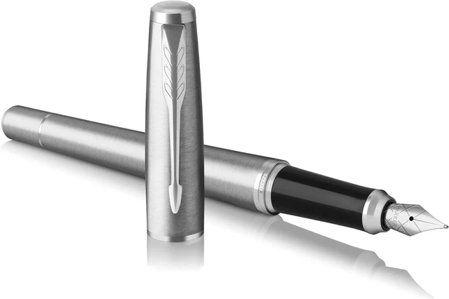 Main image of Parker Urban Fountain Pen, Metro Metallic, Medium Nib with Blue Ink Refill, Gift Box (1931605)