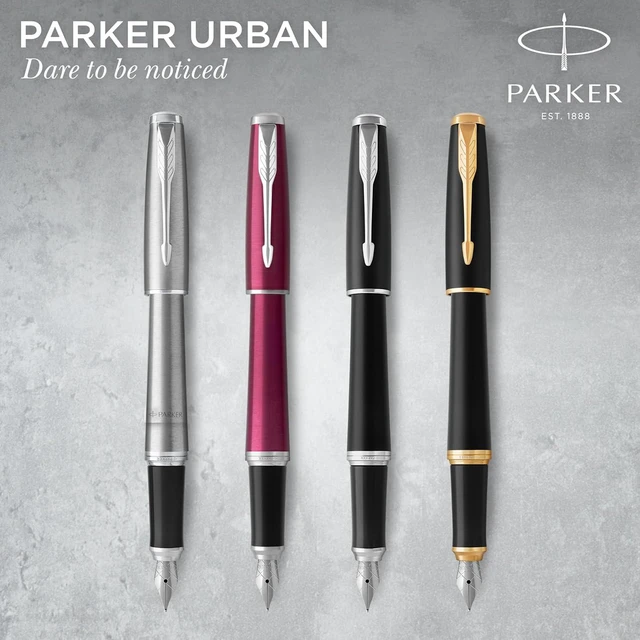 Alt view image 5 of 7 - Parker Urban Fountain Pen, Metro Metallic, Medium Nib with Blue Ink Refill, Gift Box (1931605)