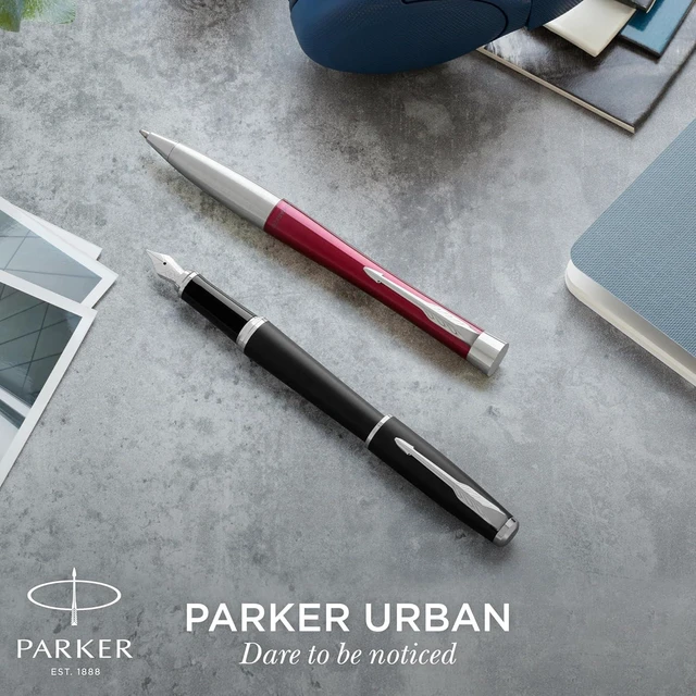Alt view image 6 of 7 - Parker Urban Fountain Pen, Metro Metallic, Medium Nib with Blue Ink Refill, Gift Box (1931605)