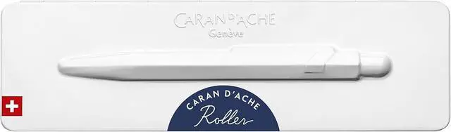 Alt view image 2 of 2 - Caran d'Ache Rollerball Pen, Matte Blue, Slim Pack
