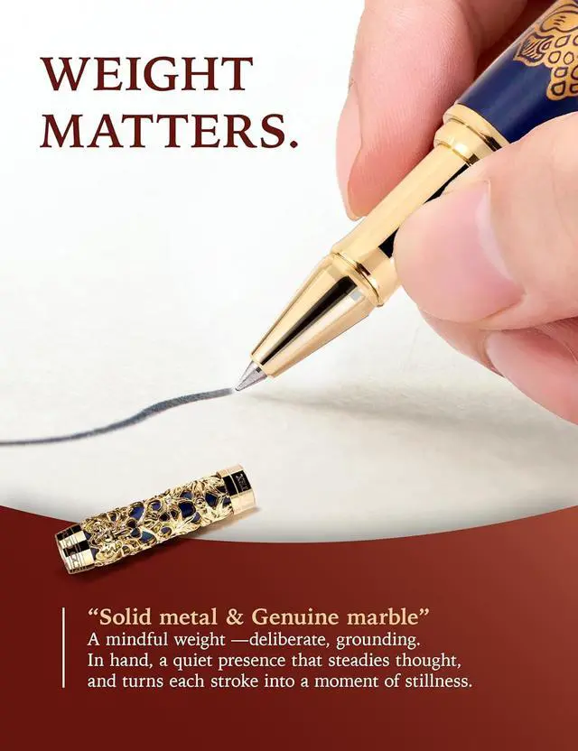 Alt view image 4 of 7 - ARTEX Executive Rollerball Pen-Museum Collections-Crafting Timeless Beauty-Luxury Pen Gift & Office Desk Decor, German SCHMIDT refill, Solid Metal Texture