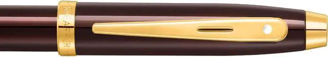 Alt view image 3 of 5 - Sheaffer Gift 100 9370 Fountain Pen Glossy Coffee Brown with PVD Gold tone Trim | Fountain Pen Medium Nib | Premium Pen Gift Set
