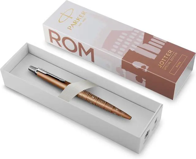 Main image of Parker Jotter Ballpoint Pen | Special Edition | Rome Bronze CT | Medium Point with Blue Ink | Gift Box