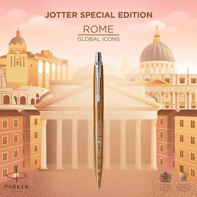 Alt view image 2 of 6 - Parker Jotter Ballpoint Pen | Special Edition | Rome Bronze CT | Medium Point with Blue Ink | Gift Box