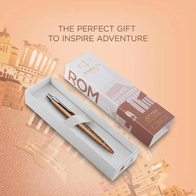 Alt view image 6 of 6 - Parker Jotter Ballpoint Pen | Special Edition | Rome Bronze CT | Medium Point with Blue Ink | Gift Box