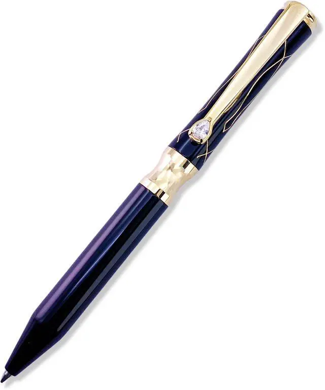 Alt view image 5 of 7 - LACHIEVA LUX Black Elegant Crystal Executive Metal Ballpoint Pen with German-made P900M Refills, Luxury and High end Writing Instruments for women-Black