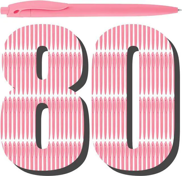 Main image of Aozora Pens Bulk 80 Pack Click Pens No Bleed,Wholesale Retractable Ballpoint Pens Medium Point,Smooth Ink Pens for Journaling School Office Supplies 1.0MM (Pink Ink)