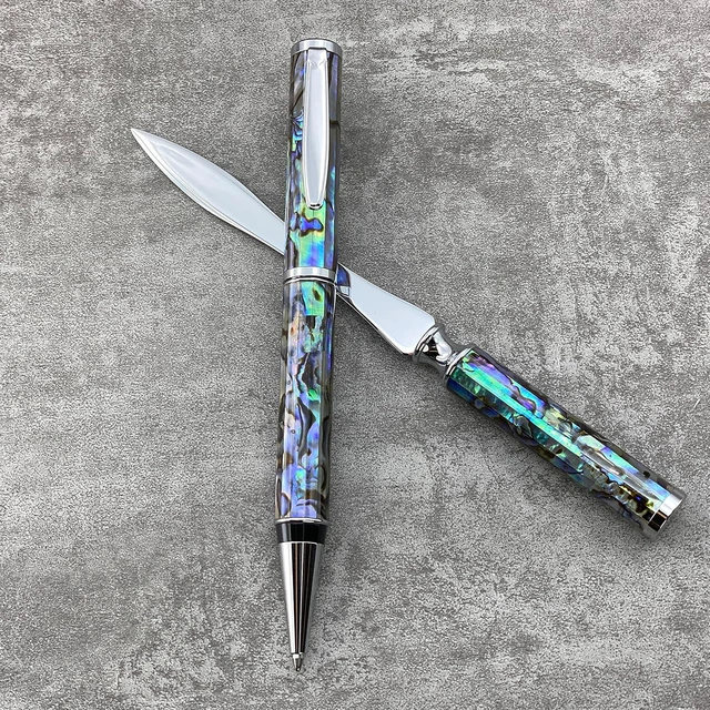 Alt view image 4 of 6 - LACHIEVA LUX Luxury Abalone Shell Ballpoint Pen & Letter Opener Set, Elegant Gift for Men & Women, Great for Christmas and Special Occasions