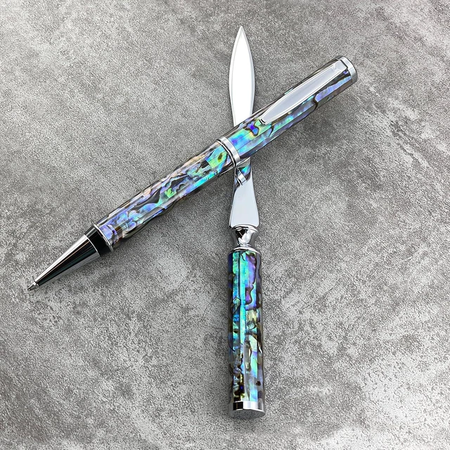 Main image of LACHIEVA LUX Luxury Abalone Shell Ballpoint Pen & Letter Opener Set, Elegant Gift for Men & Women, Great for Christmas and Special Occasions