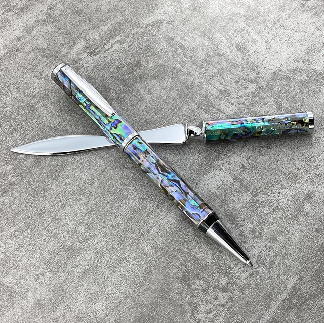 Alt view image 6 of 6 - LACHIEVA LUX Luxury Abalone Shell Ballpoint Pen & Letter Opener Set, Elegant Gift for Men & Women, Great for Christmas and Special Occasions