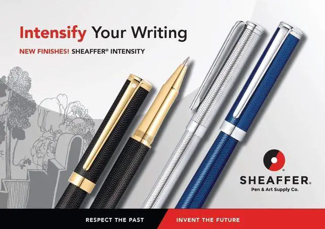 Alt view image 5 of 6 - Sheaffer Intensity Engraved Chrome Rollerball Pen with Chrome Cap and Trim