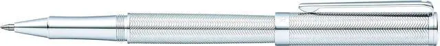 Alt view image 2 of 6 - Sheaffer Intensity Engraved Chrome Rollerball Pen with Chrome Cap and Trim