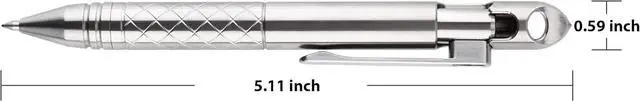 Alt view image 2 of 7 - SMOOTHERPRO Titanium Bolt Action Pen with Tungsten Side for EDC Pocket Outdoor Collection Signature Office Color Stonewash (TI01BK)