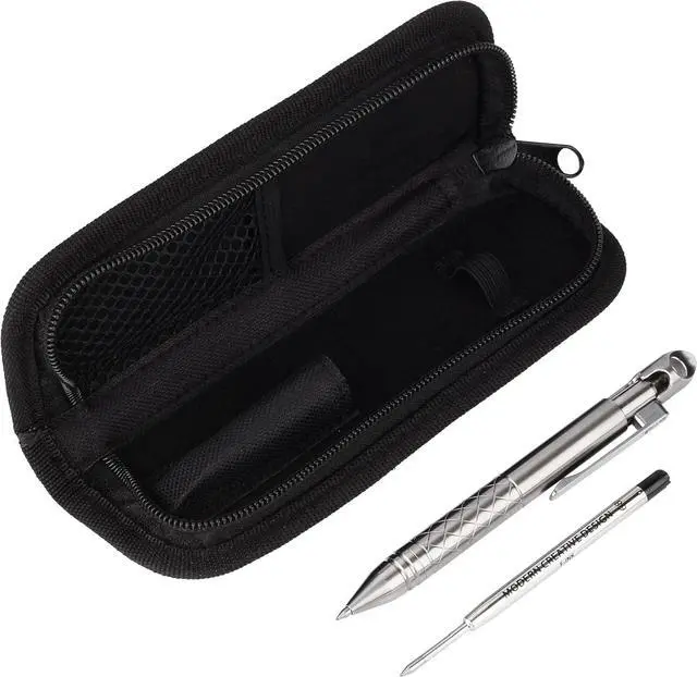 Alt view image 5 of 7 - SMOOTHERPRO Titanium Bolt Action Pen with Tungsten Side for EDC Pocket Outdoor Collection Signature Office Color Stonewash (TI01BK)