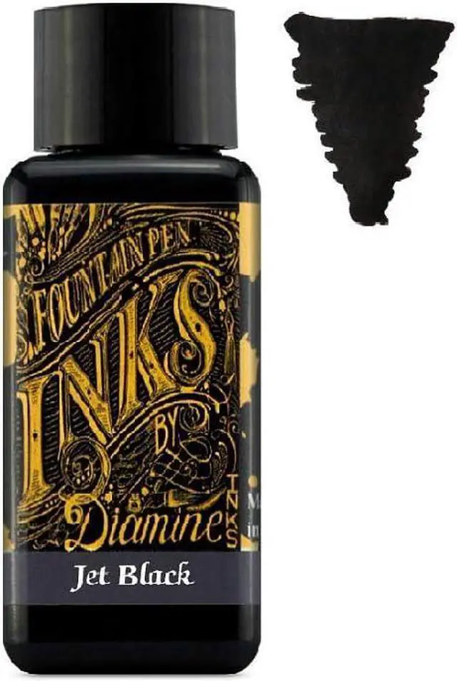 Alt view image 4 of 7 - Diamine - 30ml Fountain Pen Ink - Color Wheel - 6 Pack - Autumn Oak, Hope Pink, Jet Black, Ultra Green, Majestic Blue, Red Dragon