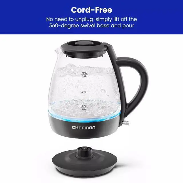 Alt view image 6 of 6 - 1L Rapid-Boil Kettle with Automatic Shutoff