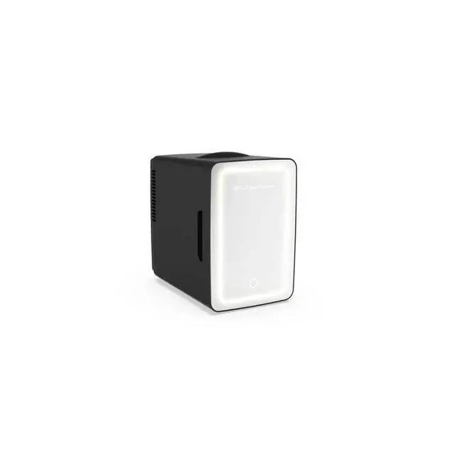 Alt view image 4 of 7 - 9 Can Mini Beauty Lighted Mirror Fridge - Compact Countertop Refrigerator for Skincare