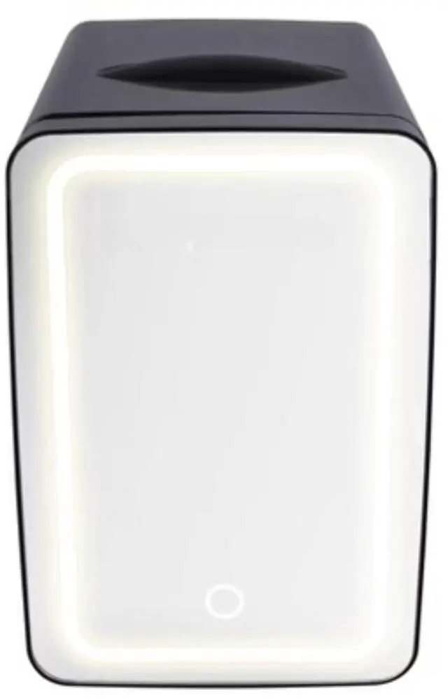 Main image of 9 Can Mini Beauty Lighted Mirror Fridge - Compact Countertop Refrigerator for Skincare