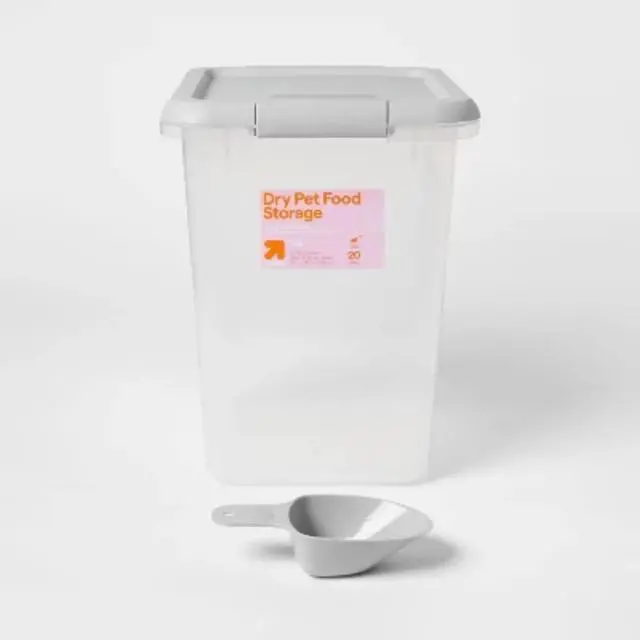 Main image of Pet Food Storage Tub with Built-in Scoop, 8 Pounds Capacity, for Dog and Cat