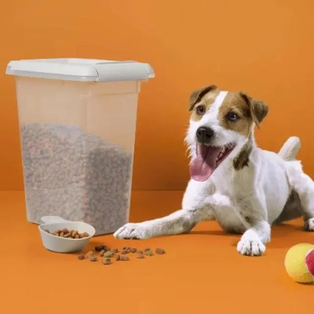 Alt view image 3 of 5 - Pet Food Storage Tub with Built-in Scoop, 8 Pounds Capacity, for Dog and Cat