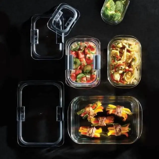 Main image of 10pc Brilliance Glass Food Storage Set: Glass Containers with Lids, Oven & Microwave Safe, Dishwasher Safe