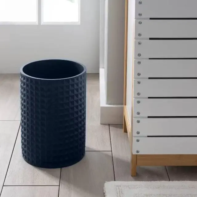Alt view image 3 of 6 - Moda at Home Braemar Resin Bathroom Wastebin Blue