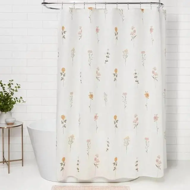 Alt view image 2 of 3 - Climbing Floral Shower Curtain Pink
