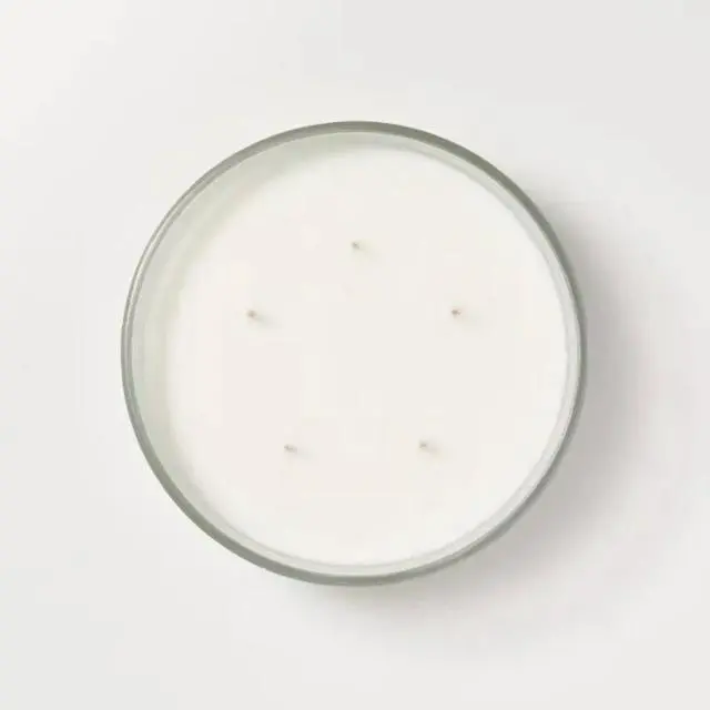 Alt view image 3 of 3 - 5-Wick Clear Glass Pampas Knob-Lid Jar Candle 28oz