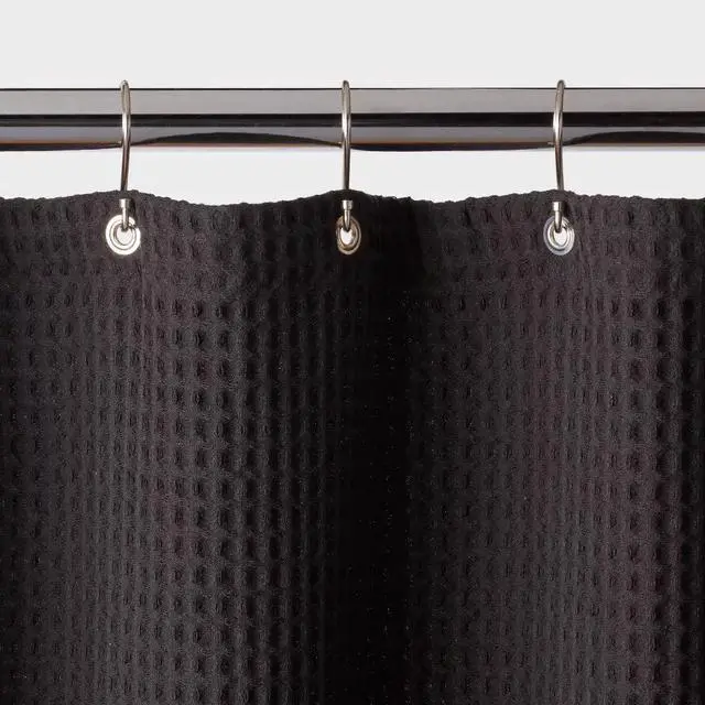 Alt view image 3 of 4 - Waffle Weave Shower Curtain-Durable fabric for long-lasting use