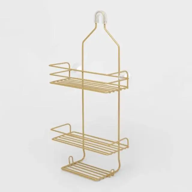 Alt view image 3 of 3 - Bathroom Organizer, Gold Tone, 20" High, 10" Long