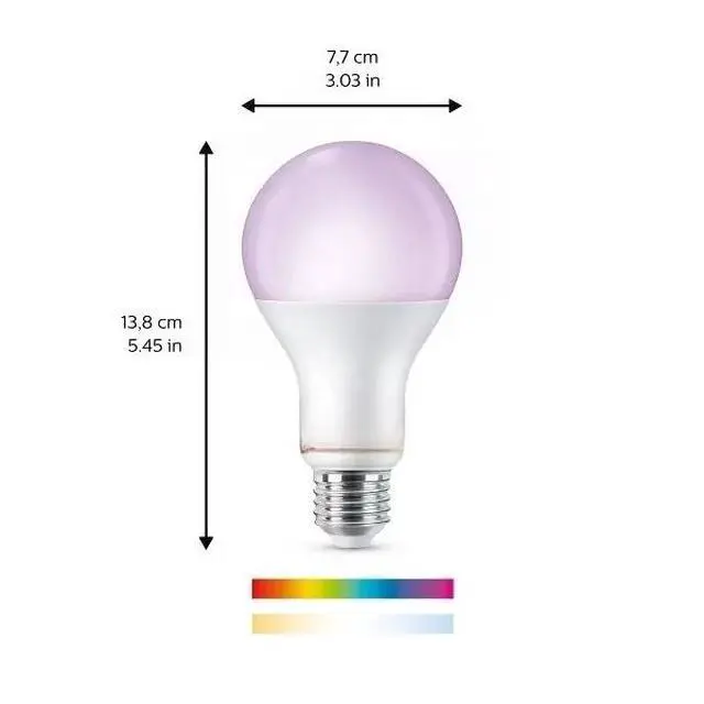 Alt view image 4 of 5 - Smart Wi-Fi 100W Multi-Colored LED Light Bulb A21 1P