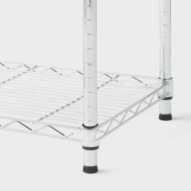 Alt view image 5 of 5 - 4 Tier Wire Shelving Chrome
