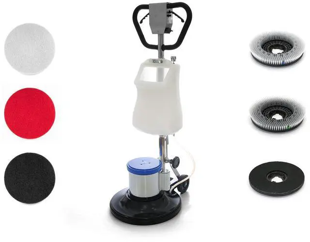 Main image of Industrial 17" Floor Buffer Polisher Machine | 1200W Heavy Duty Metal Body & Handle | Multi-Functional Commercial Floor Scrubber | Includes Full Attachment Kit