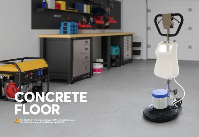 Alt view image 2 of 7 - Industrial 17" Floor Buffer Polisher Machine | 1200W Heavy Duty Metal Body & Handle | Multi-Functional Commercial Floor Scrubber | Includes Full Attachment Kit