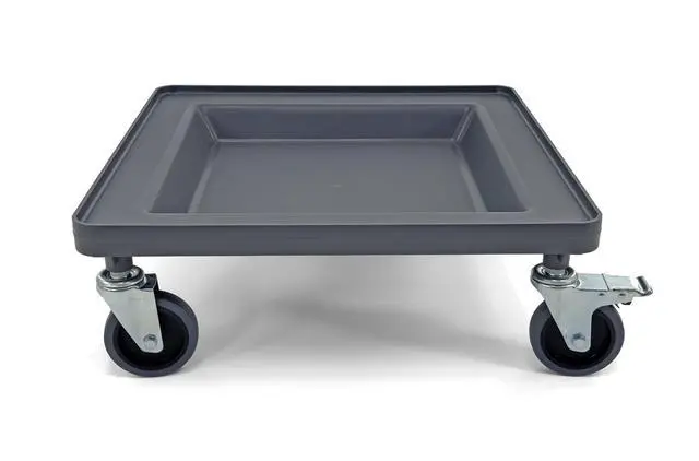 Alt view image 3 of 7 - Dolly for Dish Rack and Glass Rack | 2 Wheel Lock 4" | 250 lbs. max Capacity | Gray