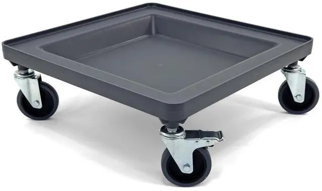 Main image of Dolly for Dish Rack and Glass Rack | 2 Wheel Lock 4" | 250 lbs. max Capacity | Gray