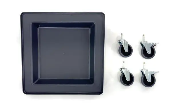 Alt view image 2 of 7 - Dolly for Dish Rack and Glass Rack | 2 Wheel Lock 4" | 250 lbs. max Capacity | Gray